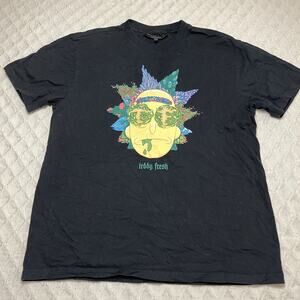 Teddy Fresh X Rick And Morty Tshirt Size Large Black Psychedelic Adult